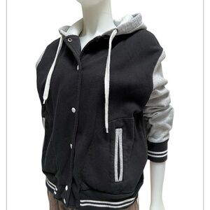 CHELSEY BLAKE by Holly Green‎ Women's Varsity Fleece Jacket with Hoodie, Large